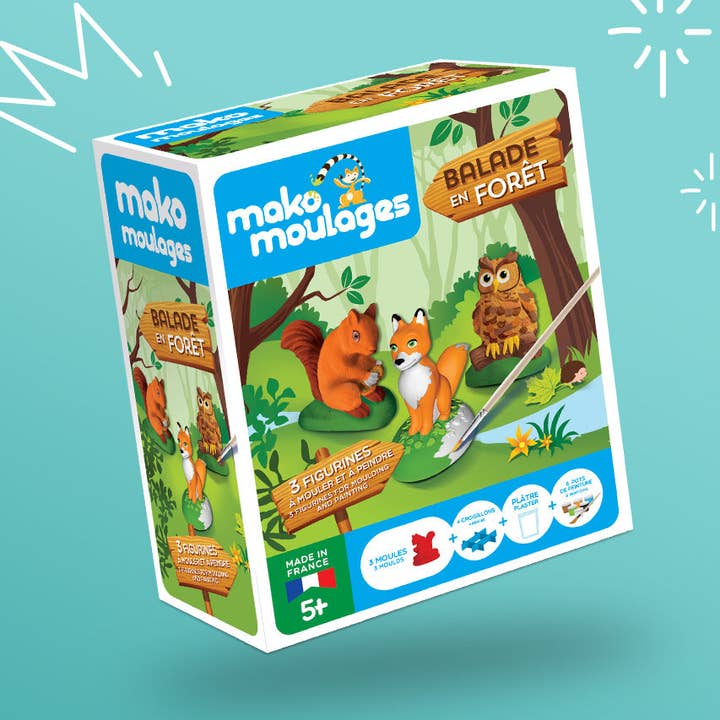 Mako Créations - Wholesale DIY Craft Kit - Kids - Mako molages Walk in the Forest/ Set of 3 molds0