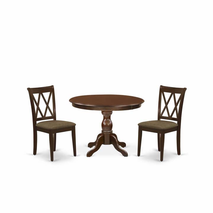 Greenwestons - Wholesale Patio Set - Modern Dining Table with Chair Set 3 Piece - Mahogany Wood
