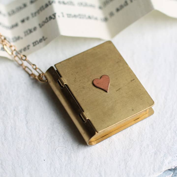 Silk Purse, Sow's Ear - Wholesale Locket Necklace - Love Story Book Locket Necklace