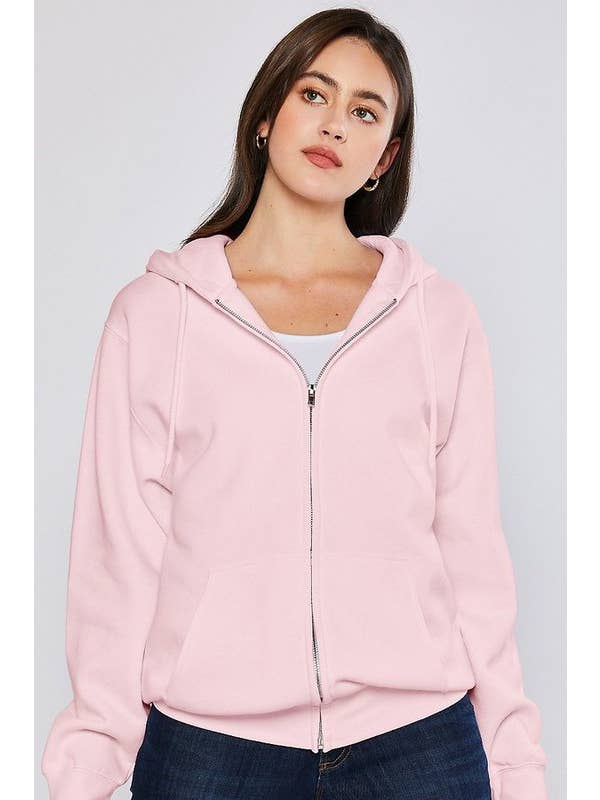 Vanilla Monkey - Wholesale Hoodie - Women's - Oversized Fleece Boyfriends Fit Zip Up Jacket