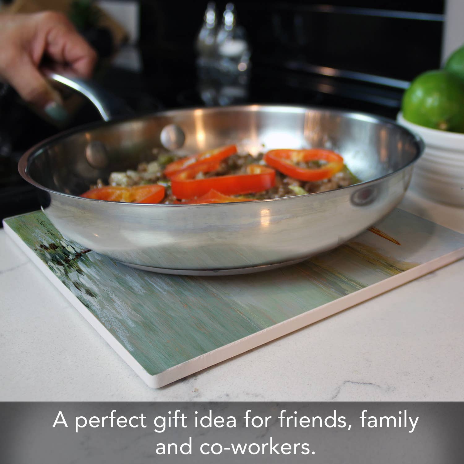 CounterArt/Highland Home/Thirstystone – Base para tacho por atacado – Base de Cerâmica "Garça Costeira" 8" Quadrada2