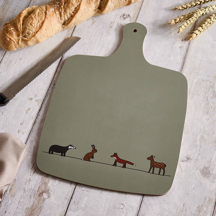 Woodland Collection Large Chopping Board 36cm x 25cm for wholesale by Jin Designs
