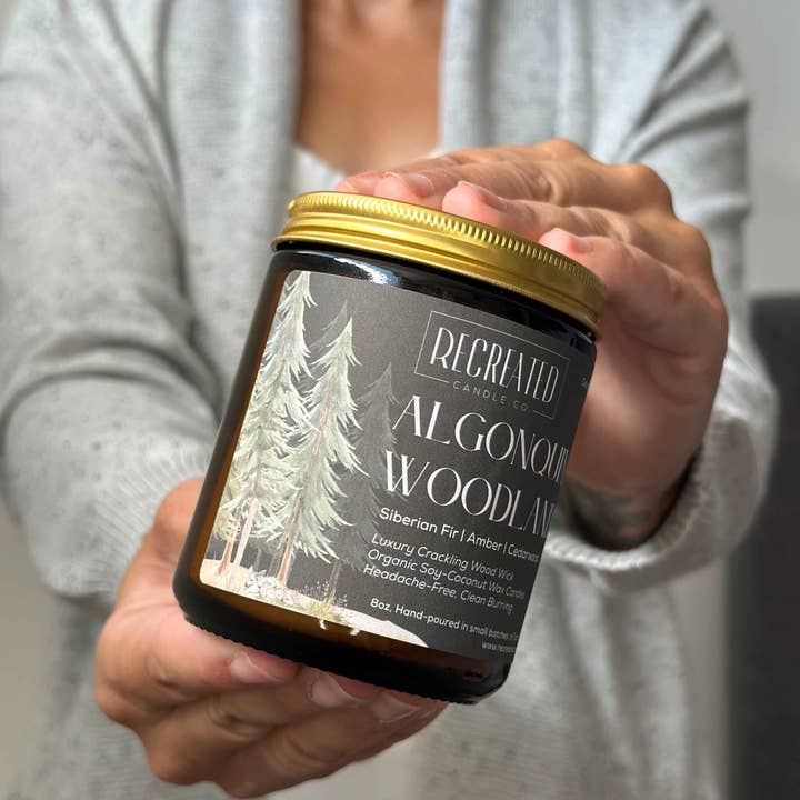 Recreated Candle Co. - Wholesale Jar/Filled Candle - Algonquin Woodlands 8oz Candle1