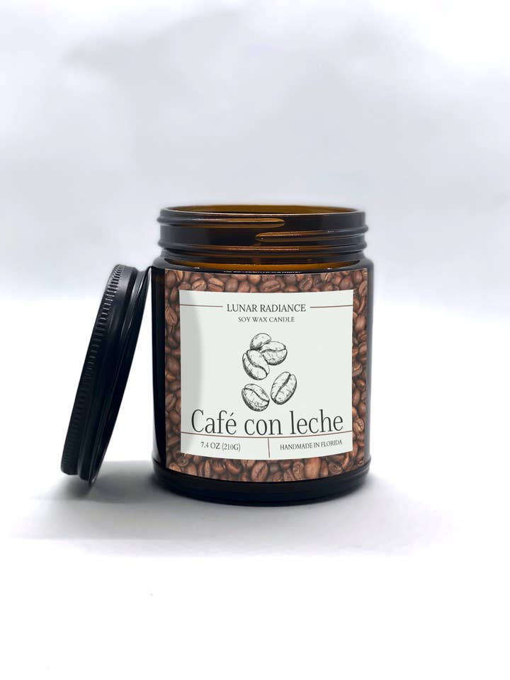 Café con Leche kaars voor wholesale door Lunar Radiance Candle Co