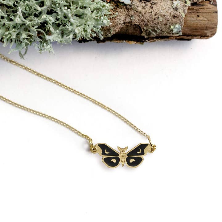 Collana con farfalla in oro o argento - Vari colori per la vendita all'ingrosso da parte di Les Naturalistes