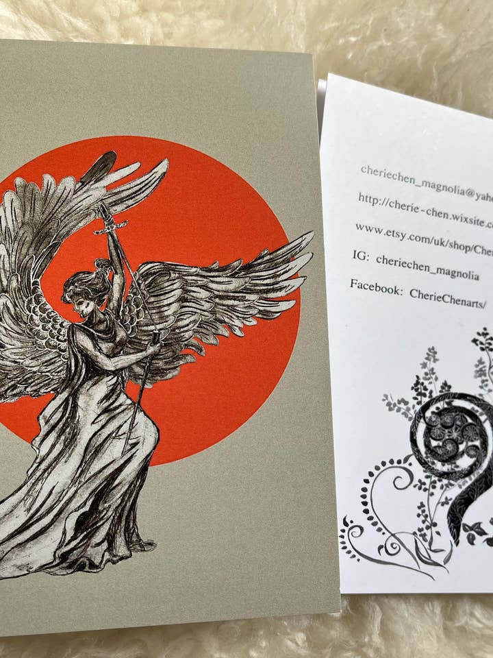 Peace Angel/ No To War Greeting card for wholesale by CherieChenArts