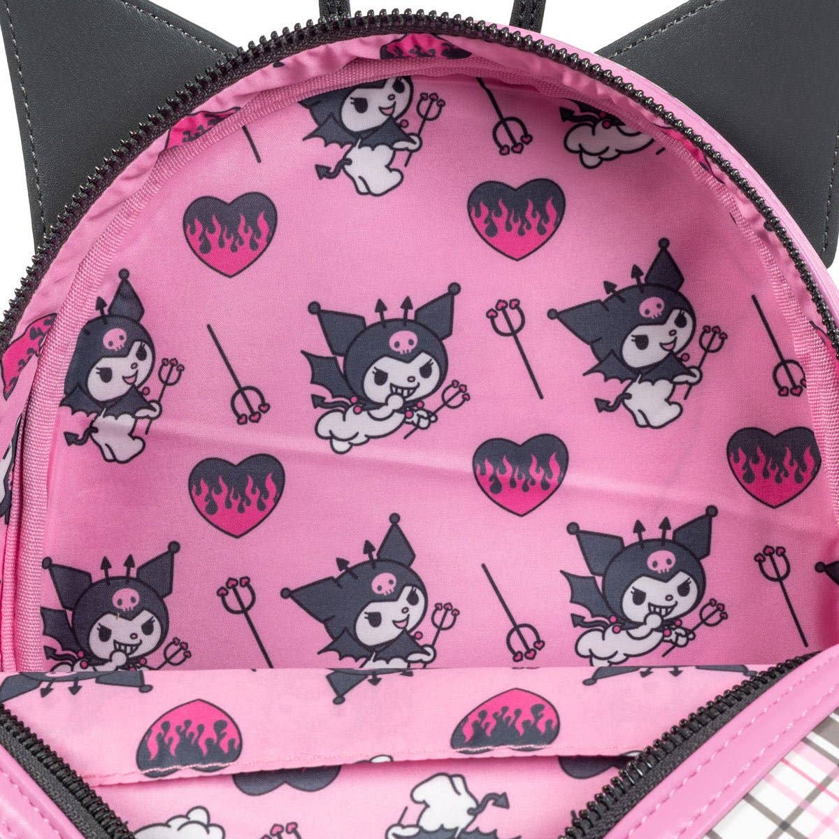 Entertainment Earth - Wholesale Backpack - Kids - Sanrio Kuromi Flames and Plaid Mini-Backpack - EE Exclusive9