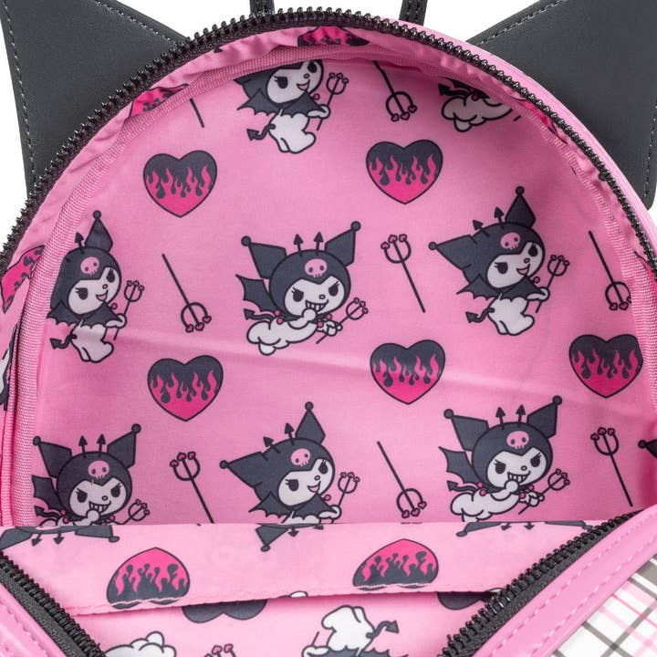 Entertainment Earth - Wholesale Backpack - Kids - Sanrio Kuromi Flames and Plaid Mini-Backpack - EE Exclusive9