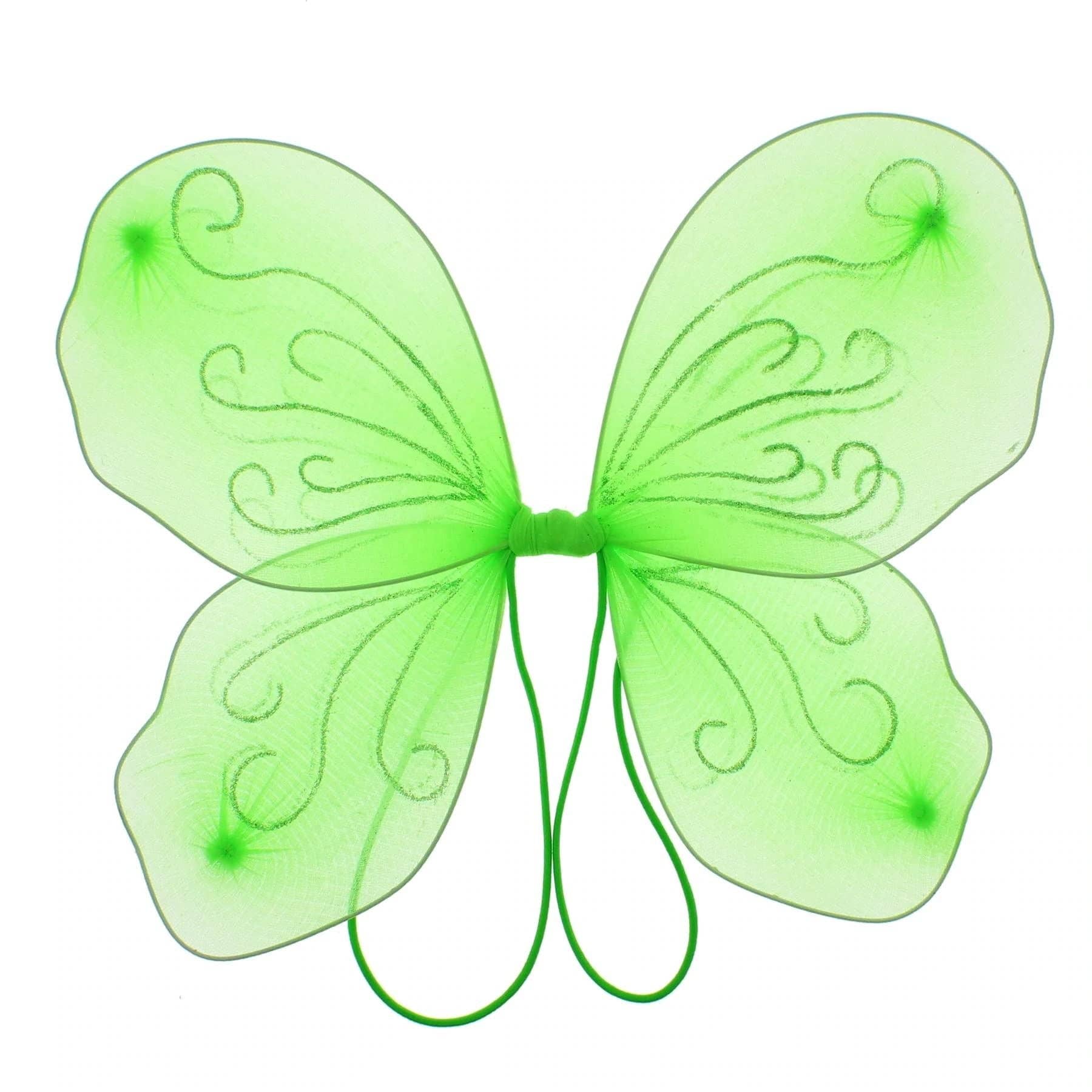 Topkids Accessories – wholesale Costume – Child – Angel Wings Fairy Butterfly Pixie Tinkerbell Fancy Dress Outfit Girls Dressing Up Costume Baby Toddler Kids Childs Small Tiny Mini Toy Fairywings Set Glitter40