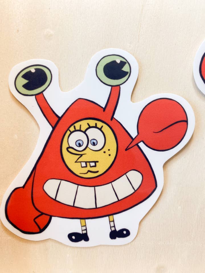 Spongebob Nostalgia Sticker, Waterproof Nautical Stationary for wholesale by Frost & Fringe Craft Co.