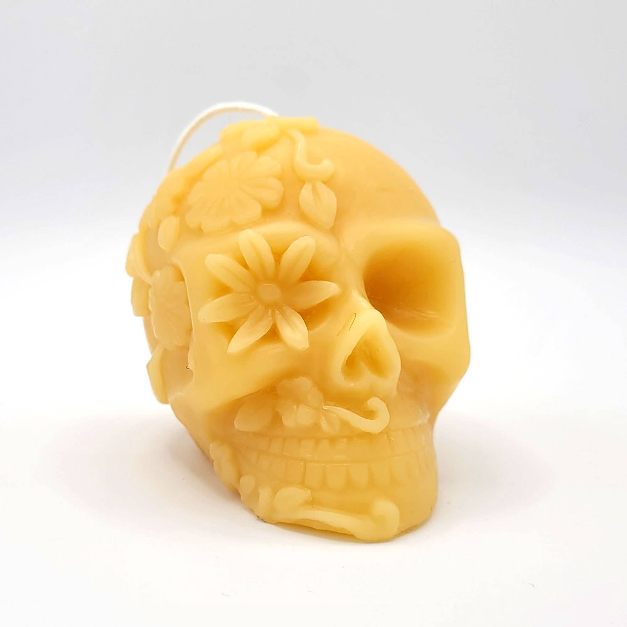 Eastvan bees - Wholesale Novelty Candle - Beeswax Candle- Flower Skull1