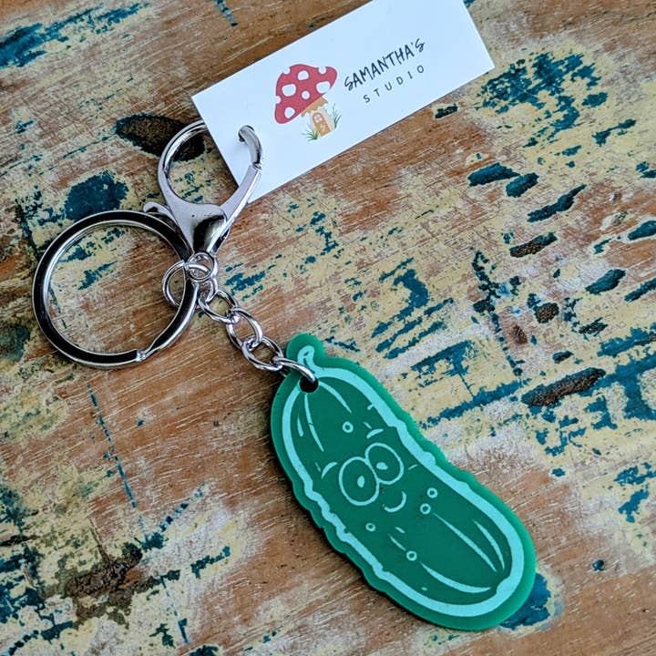 Pickle Keyring 🥒 for wholesale by Samantha's Studio