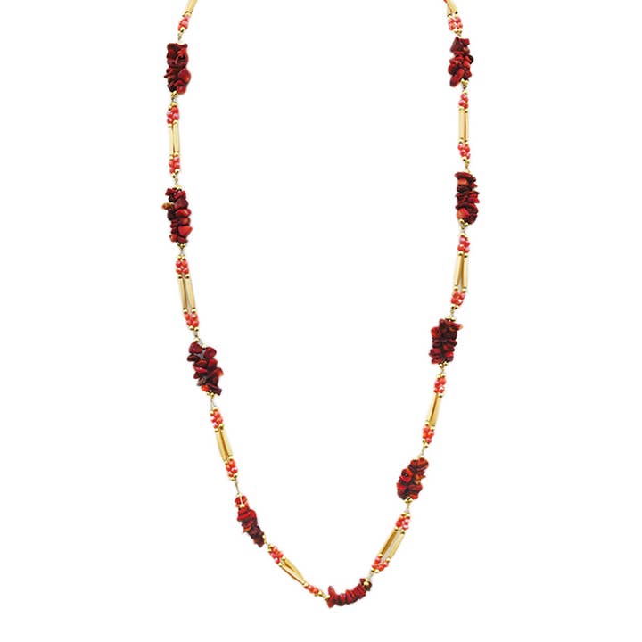 AMORINO SRL - Wholesale Beaded/Pearl Necklace - LONG NECKLACE WITH CRYSTALS AND STONES - HZM24144A8632