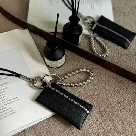 PL25019 Leather Sling Key Chain Mini Wallet Purse Charm for wholesale by Pretty Persuasions