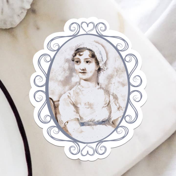 Jane Austen Byst Vinyl Klistermärke, Regency Era för wholesale av TaleMeCo