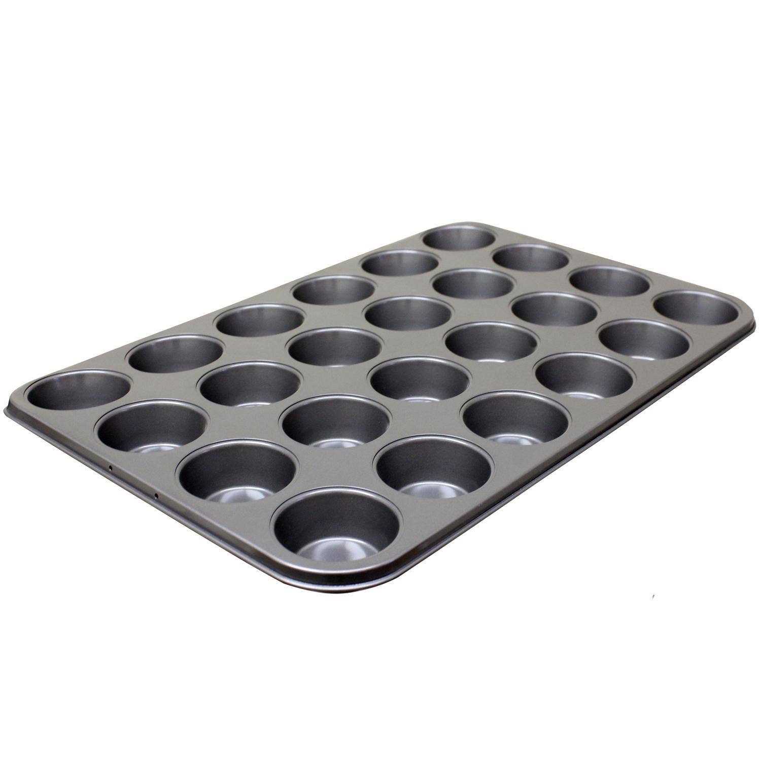 KT Supply - Wholesale Cookware Set - 24 Cup Muffin Pan - Non Stick (0.4M/M), 3.5 Oz Each Cup0
