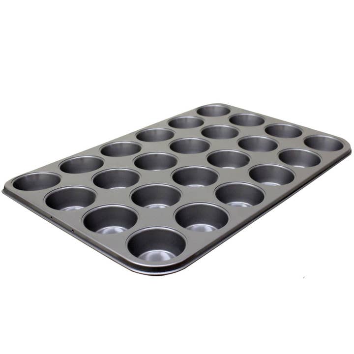 KT Supply - Wholesale Cookware Set - 24 Cup Muffin Pan - Non Stick (0.4M/M), 3.5 Oz Each Cup