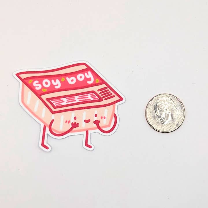 lauradzeng – Großhandel Aufkleber für Telefon und Laptop – Veganer Tofu-Vinylaufkleber „Soy Boy“ auf pflanzlicher Basis1