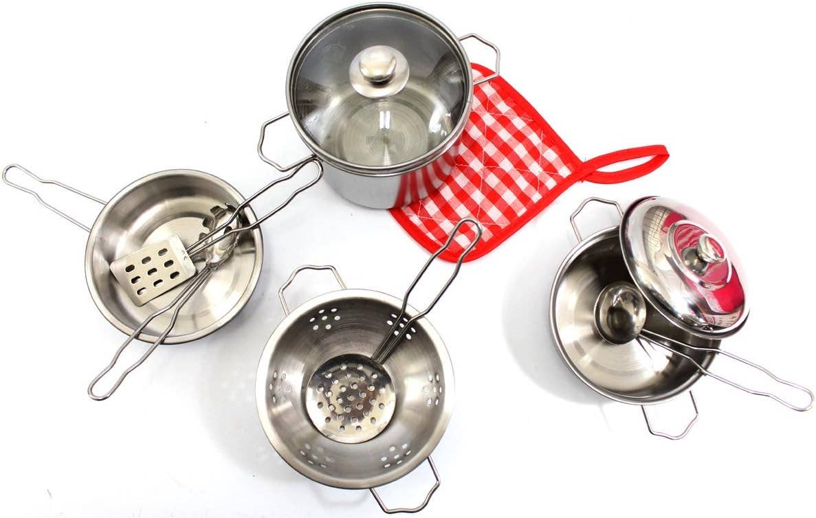 AZ Trading & Import (Toys, RC Toys & More) - Wholesale Toy Set - Kids - Metal Pots And Pans Kitchen Cookware Playset5