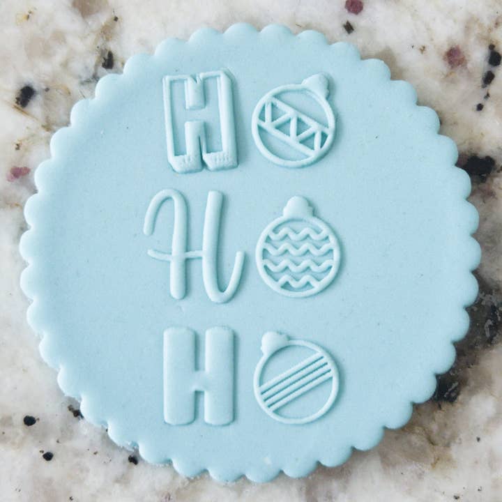 Ho Ho Ho POPup Embosser Cookie Biscuit Stamp Christmas for wholesale by Cut Bake Stamp