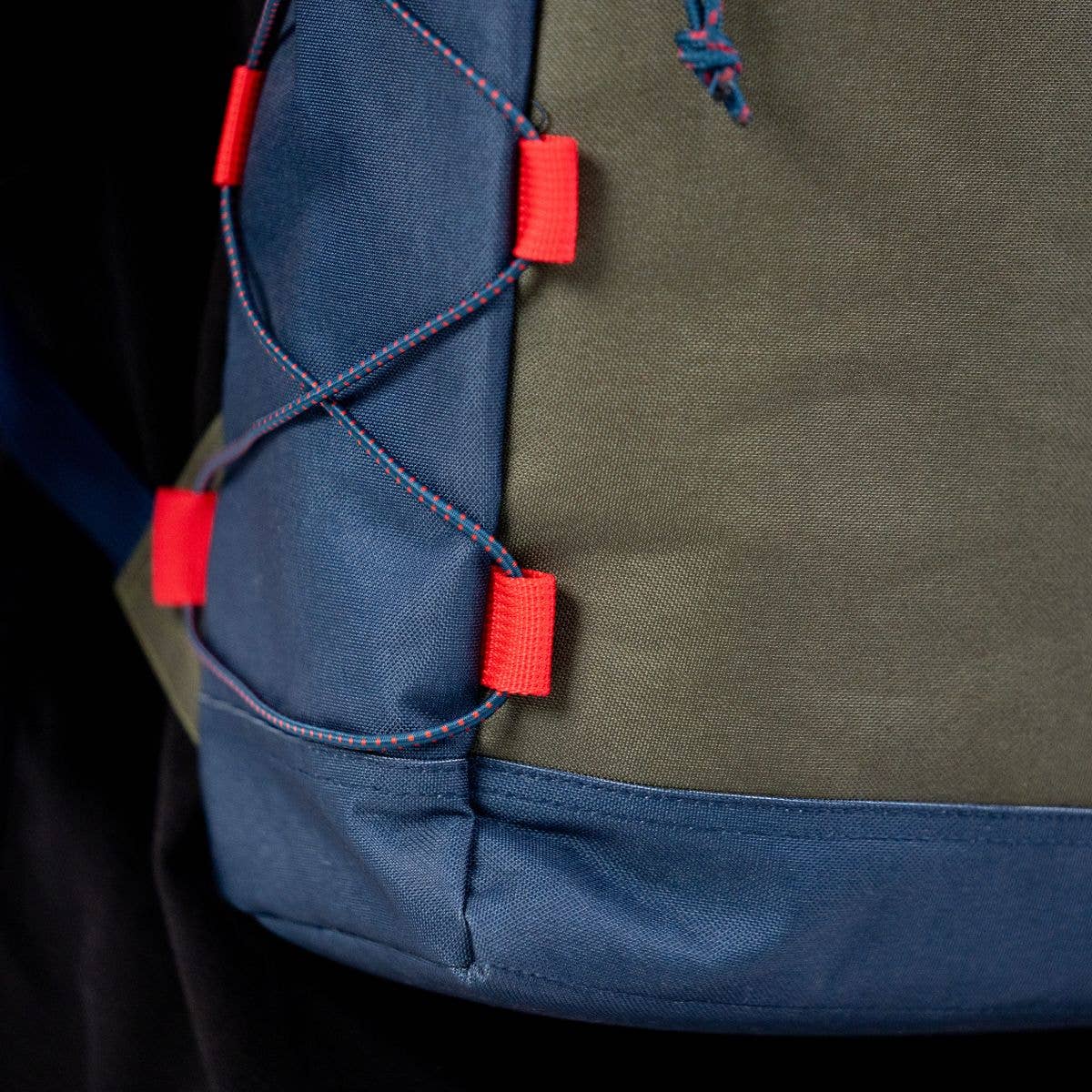 BILLYBELT - Wholesale Backpack - Men's - Roll-top 100% recycled polyester backpack - Navy and khaki6