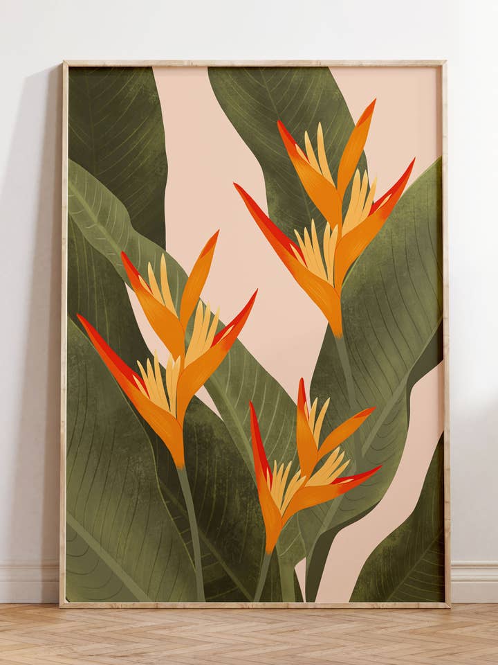 Birds of Paradise Art Print for wholesale by Illustrations Its Funny Howww Inc