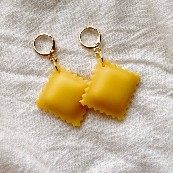 Meadow & Mae - Wholesale Dangle Earrings - Holy Ravioli Dangles | Polymer Clay Food Earrings
