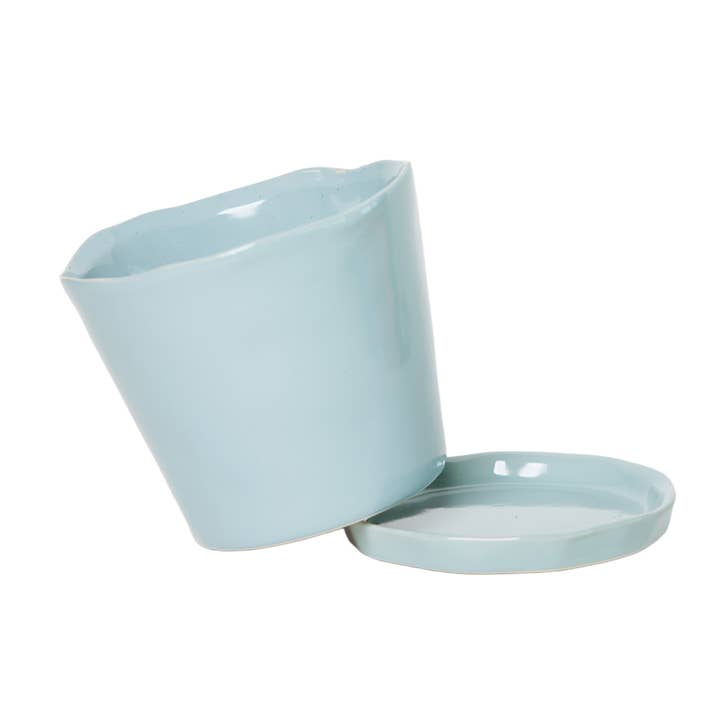 Chive - Wholesale Plant Pot - Tika Ceramic Pots With Saucer And Drainage Hole - 3"12