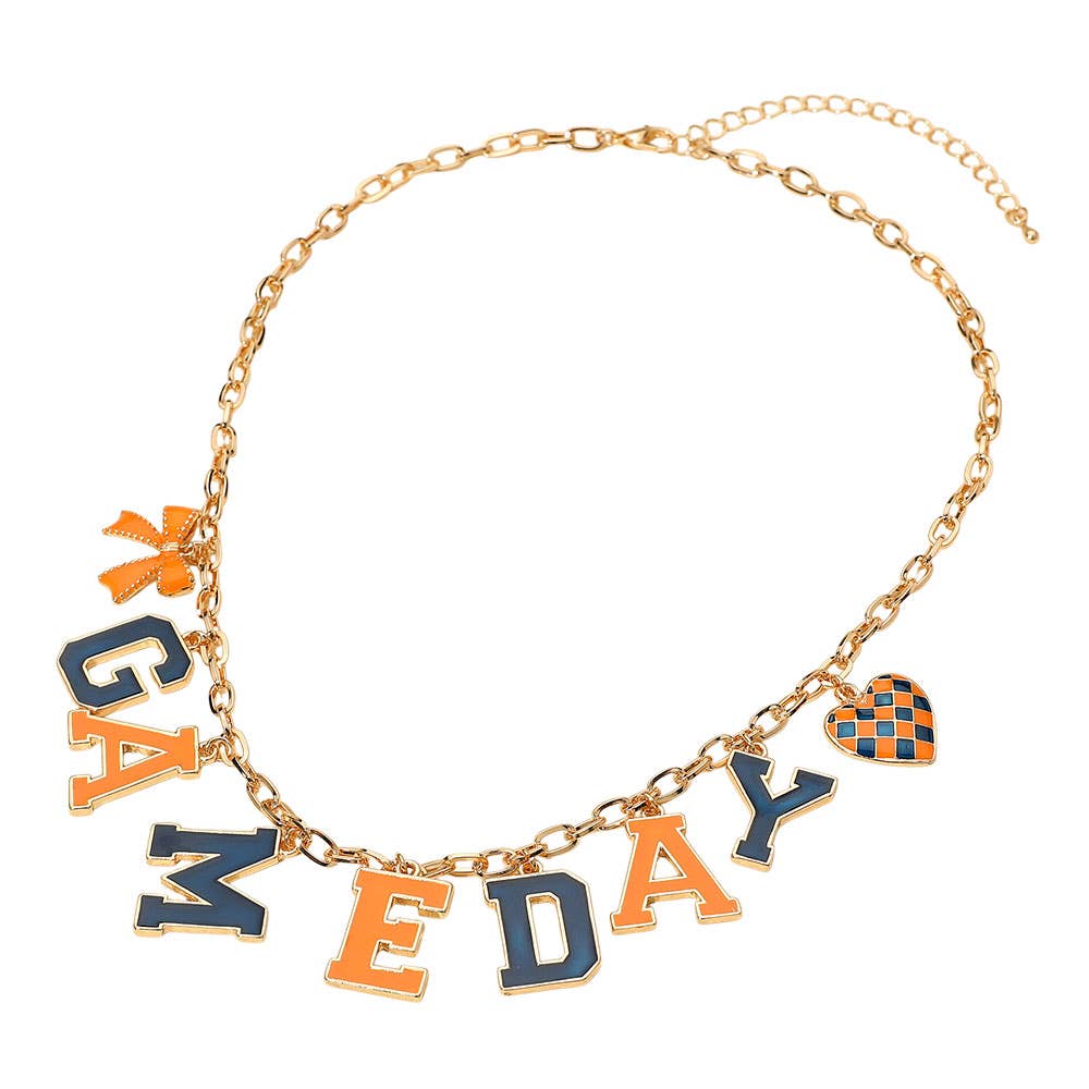 Sensibling Corp. - Wholesale Pendant/Charm Necklace - GAME DAY Letter Charm Station Necklace8