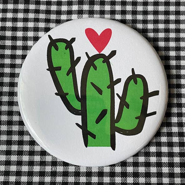 Cactus Love Pin / Magnet / Mirror #smartypants Pencils Stocking Stuffers for wholesale by DoodleGirl Designs