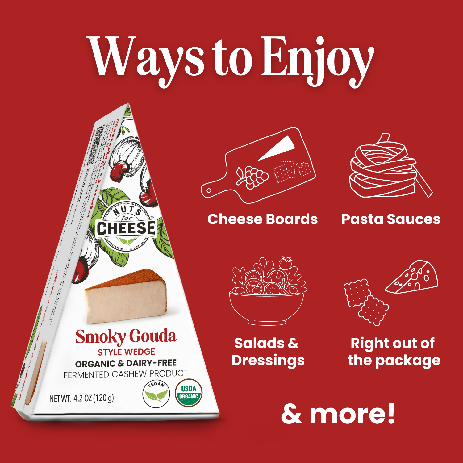 Nuts For Cheese - Vente Fromages - Tranche de fromage de cajou à la gouda fumée | Biologique | Végétalien4