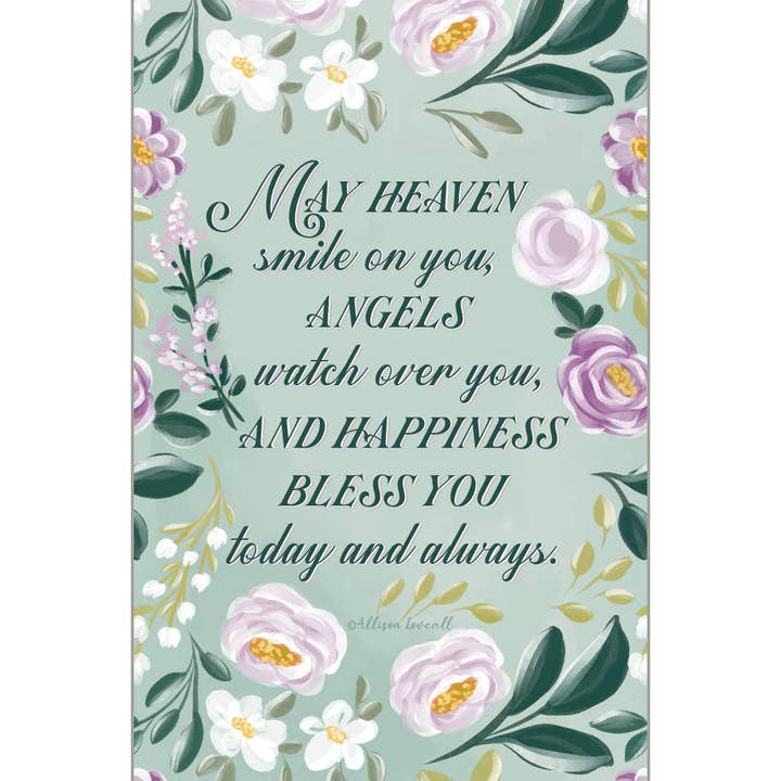 Purple and White Floral Faith Share-It Prayer Card for wholesale by Legacy
