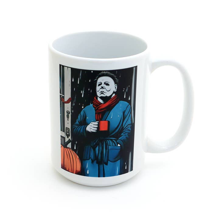 Lenny Mud - Wholesale Coffee Mug - Michael Myers - Mornings are Murder Mug, Halloween movie Mug2
