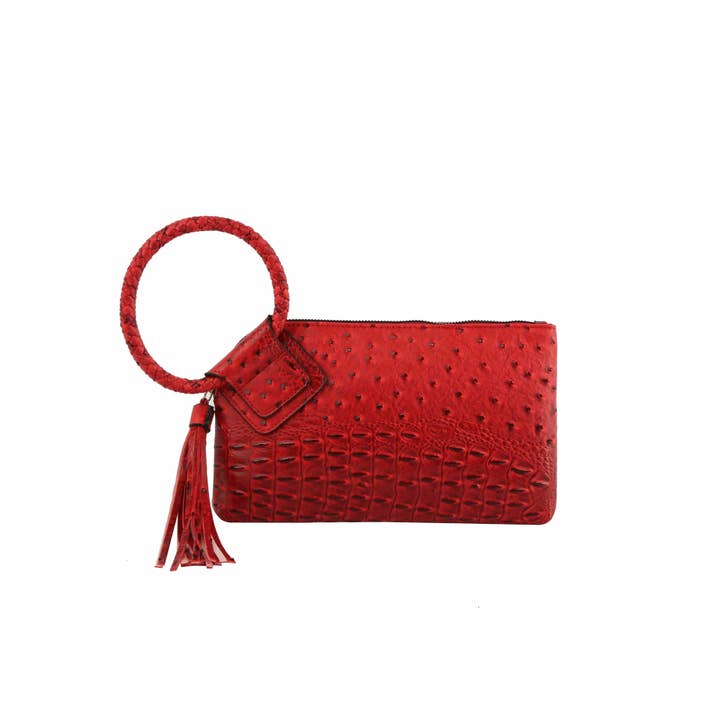 Handbag Factory Corp - Wholesale Clutch bag – women's - HF Tassel Accented Embossed Wristlet Clutch JYV-037415