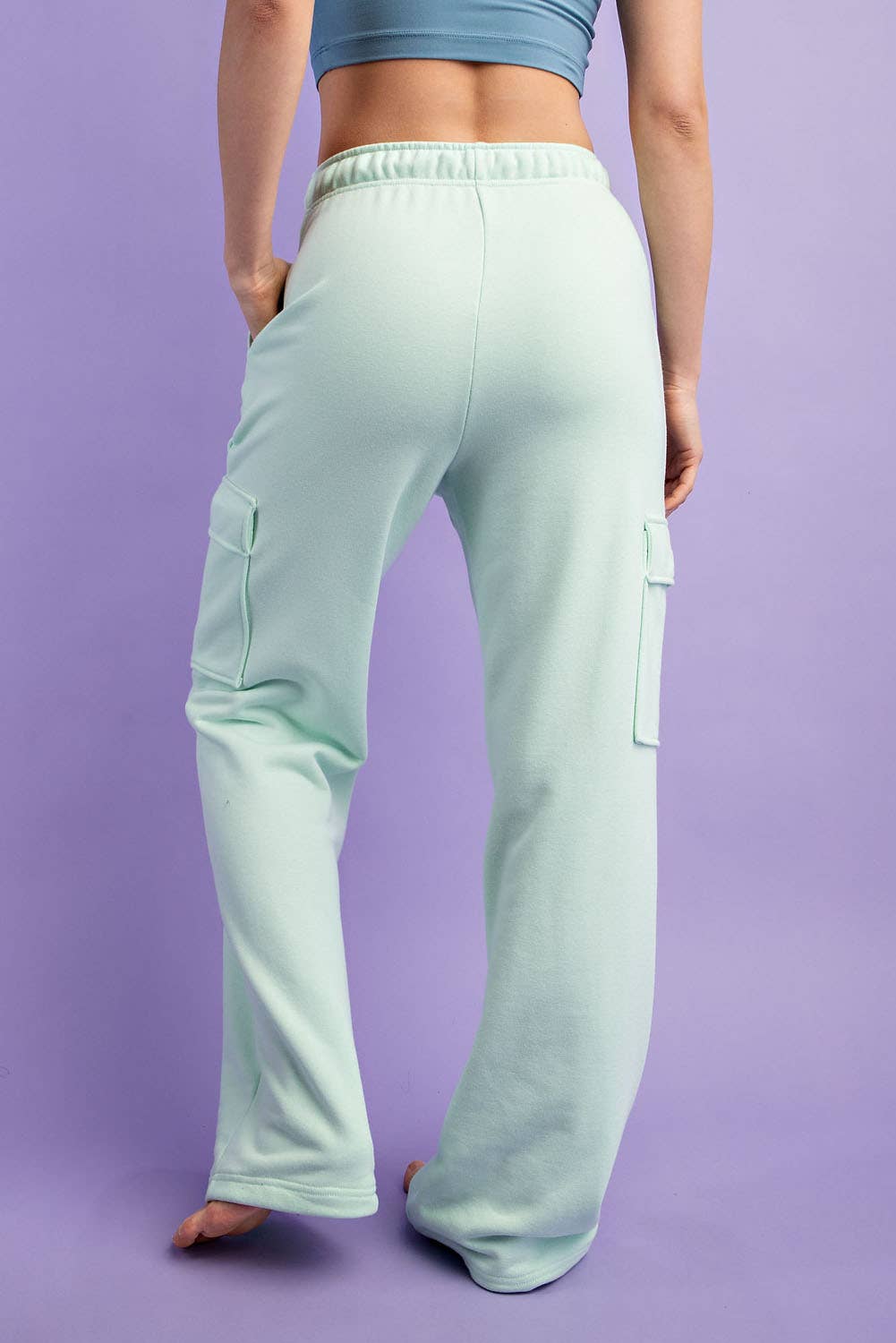 Rae Mode - Wholesale Pants - Women's - FRENCH TERRY STRAIGHT CARGO SWEATPANT3