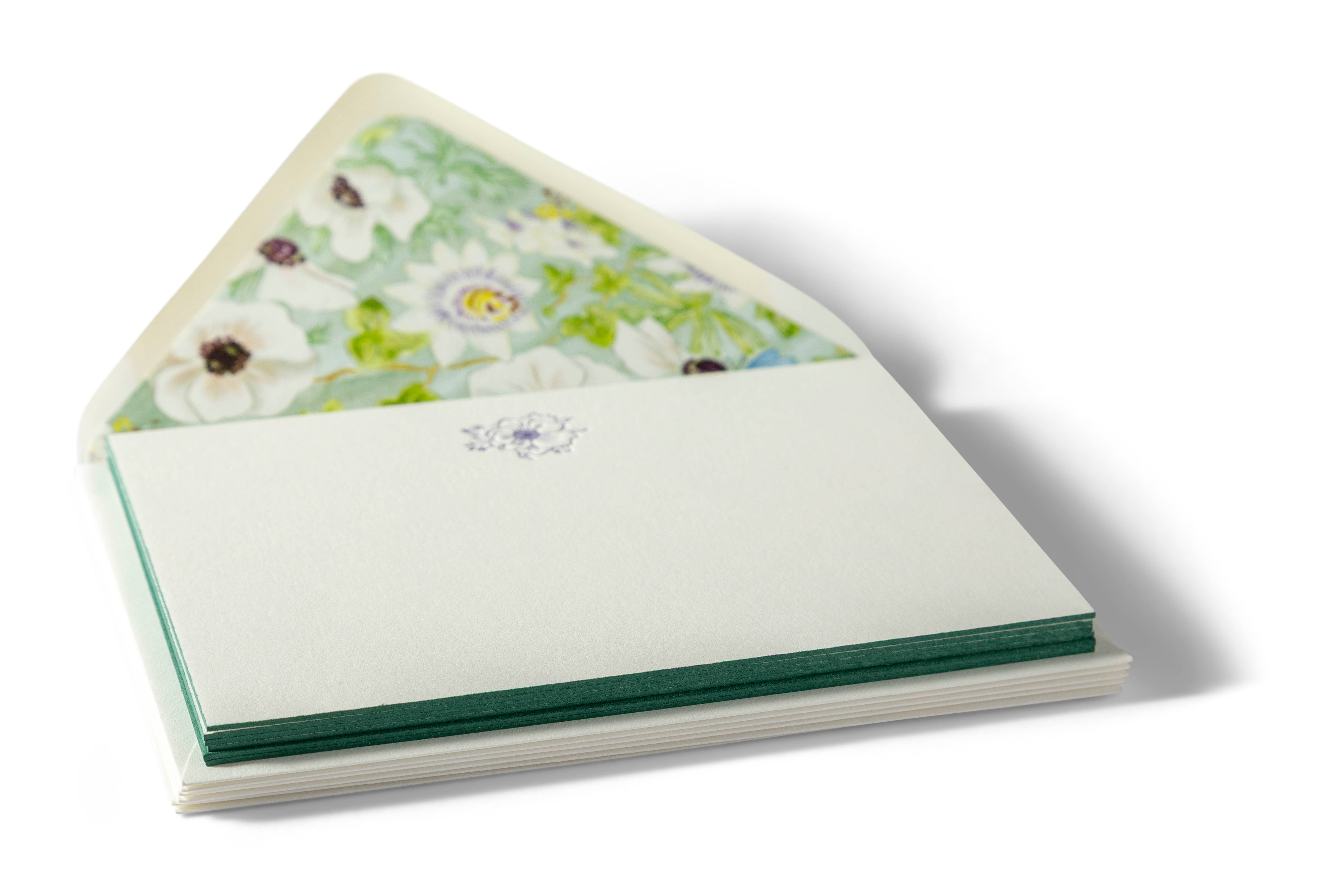 Color Box Design & Letterpress - Wholesale Stationery/Notecard Set - Anemone Flower | Fancy Pants Letterpress Flat Notecards1