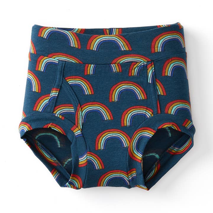 Bamboo and Organic Cotton Underwear Kids Y-front - Over the Rainbow for wholesale by Lulu Funk