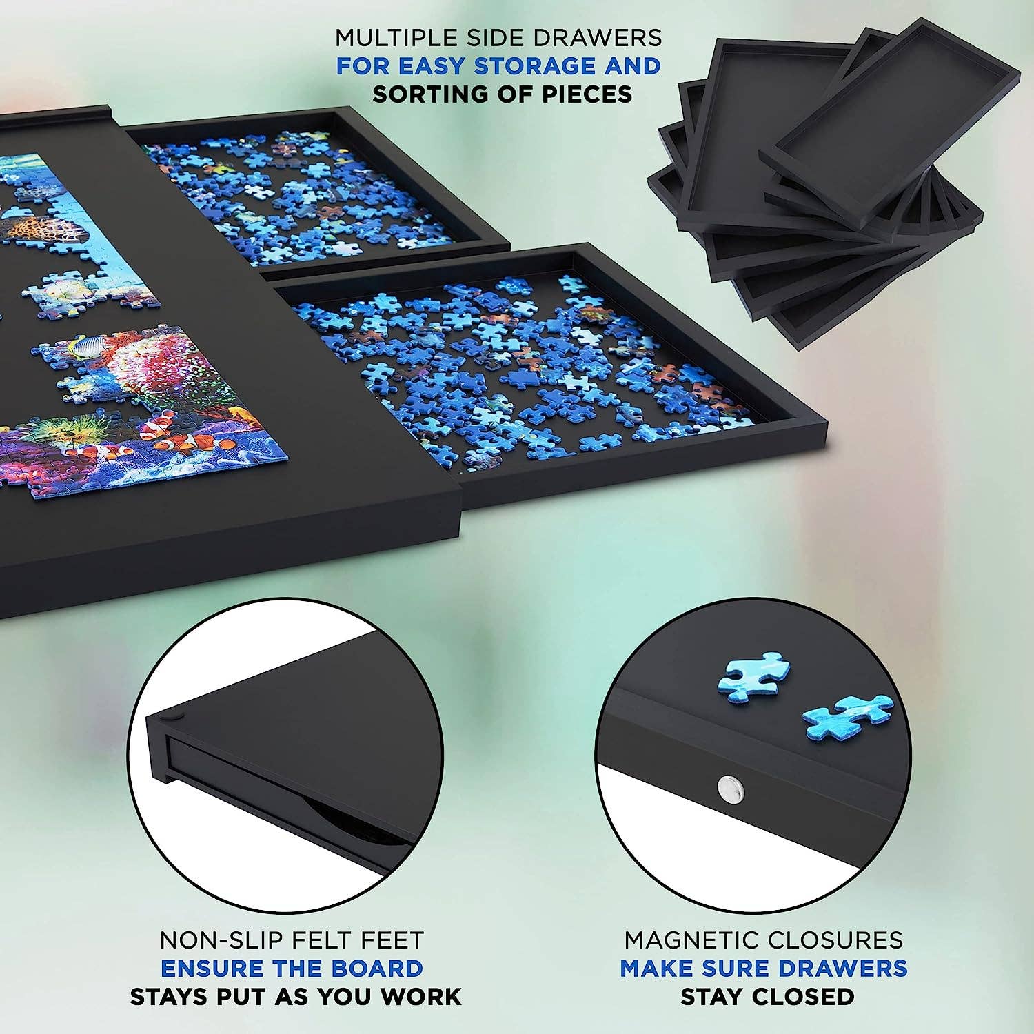 Jumbl – Großhandel Puzzle - Erwachsene – 1500-teiliges Puzzletafel aus Holz, 27 Zoll x 35 Zoll mit Deckel19