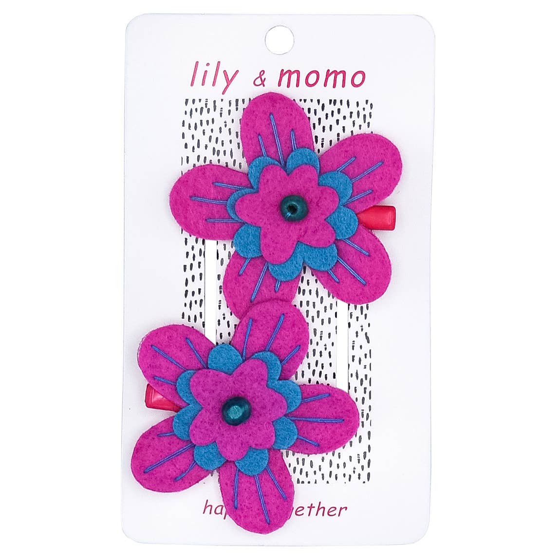 Lily and Momo - Vente Pince à cheveux – enfant - Pinces à cheveux en forme de fleur d'hibiscus, rose