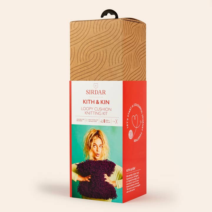 Loopy Cushion – Sirdar Kith & Kin – Knitting Kit for wholesale by The DMC Group