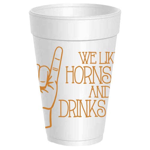 Texas - Horns Long Drinks Strong Wrap - 10 pack for wholesale by Sassy Cups