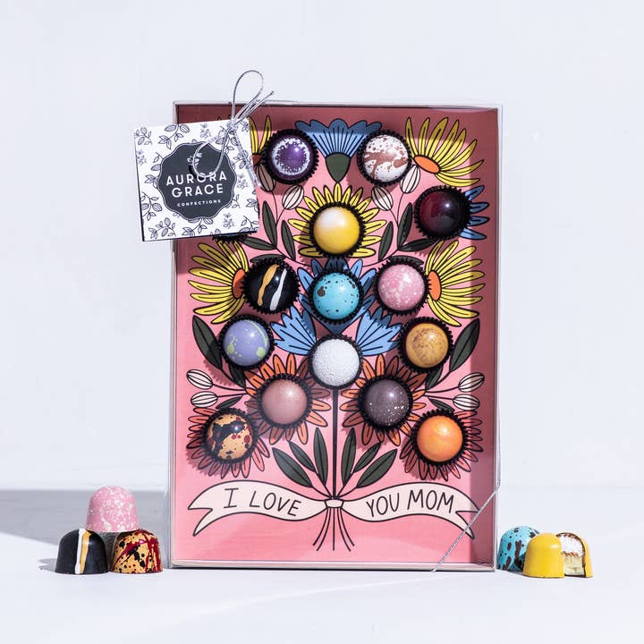 "I Love You, Mom!" 15 Piece Bonbon Box for wholesale by Aurora Grace
