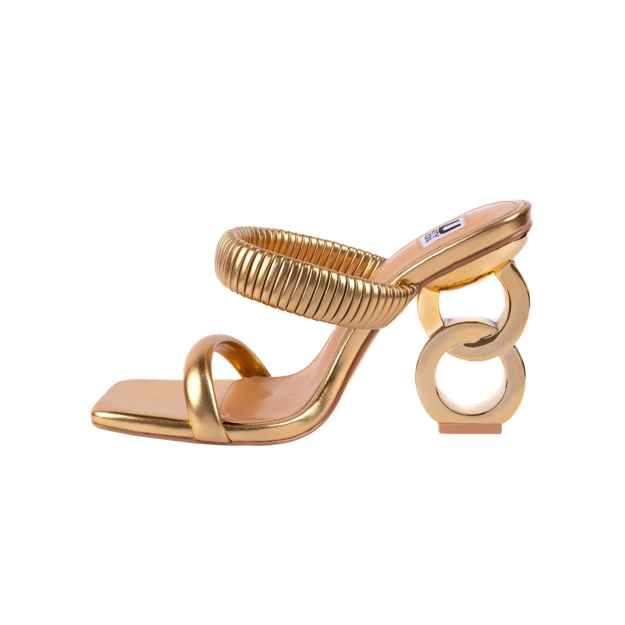 LADY COUTURE – Engroshandel Højhælede sko - Dame – Ninety Union RADDLE metalhæl plisseret tobåndsglide11