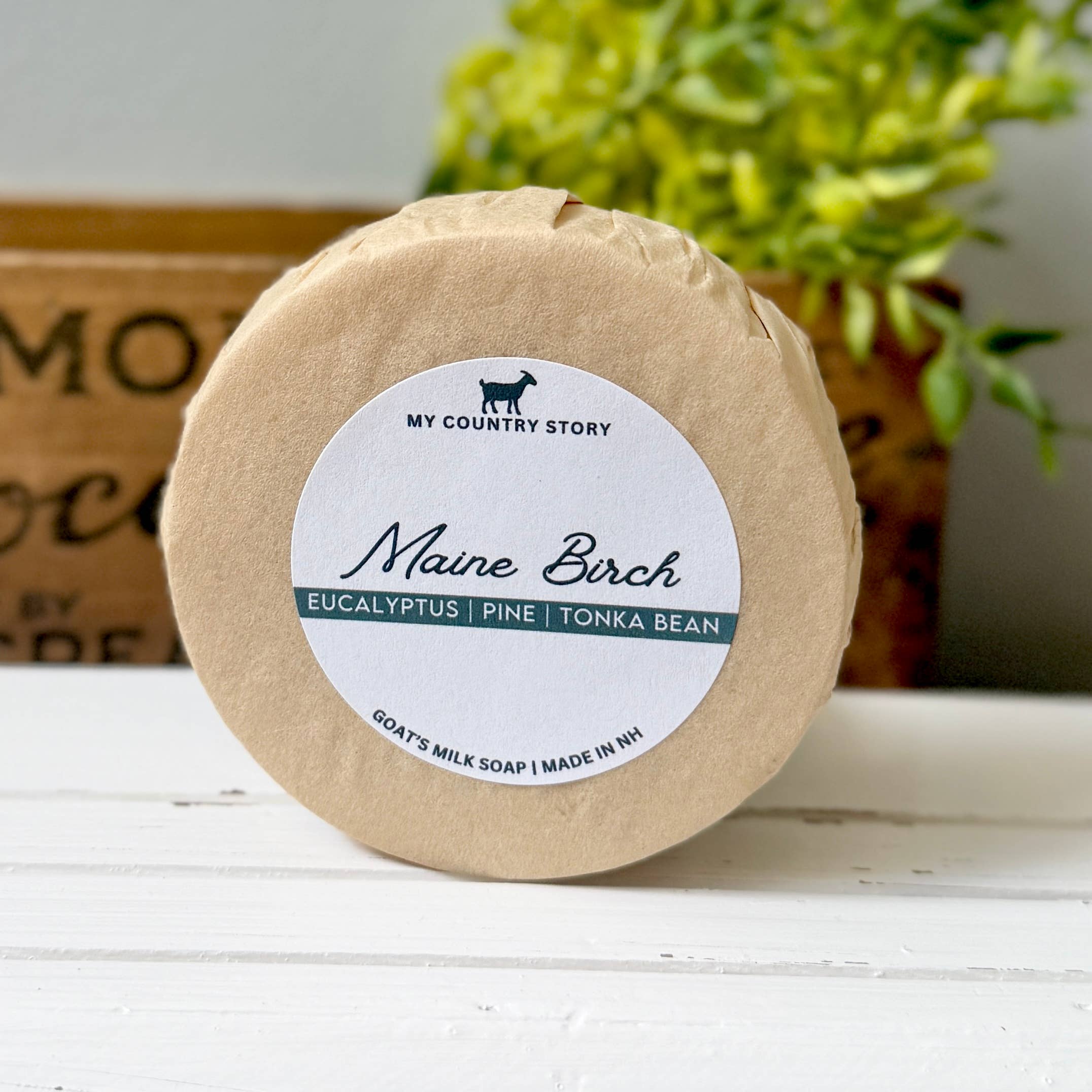 My Country Story - Wholesale Bar Soap - Maine Birch Goat's Milk Soap – Eco-Wrapped | 4oz Bars0