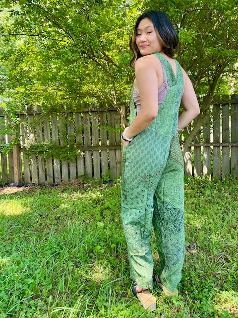 Blue Sky - Wholesale Overalls - Women's - 2227 Old School Overalls in Patchwork Rayon8