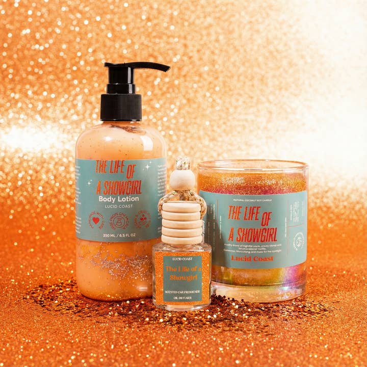 Showgirl Life Self-Care Gift Bundle | Showgirl Inspired Era Set for wholesale by Lucid Coast | Scented Candles and Perfume