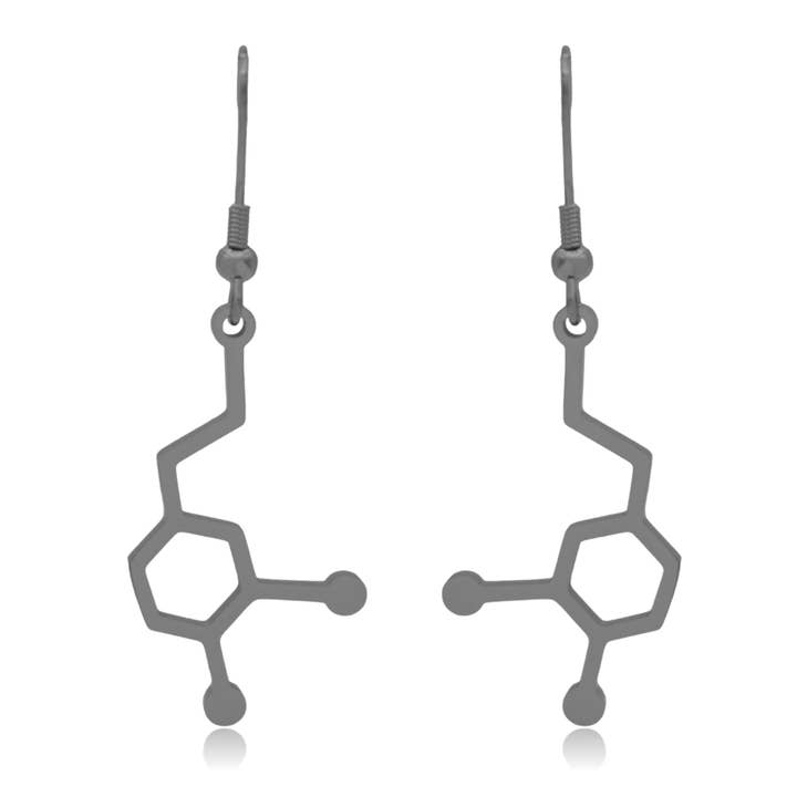 Clayton Jewelry Labs – wholesale Hängande örhängen – Dopamin Molekyl rostfritt stål dingla örhängen