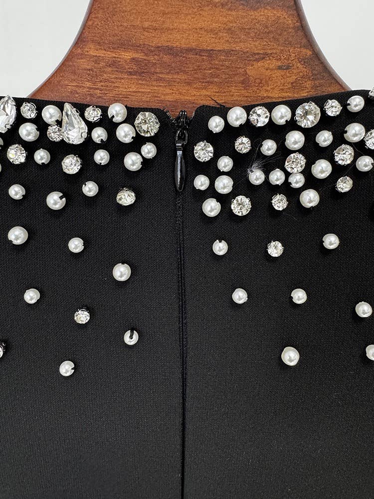 Productseeker – Großhandel Abendkleid – Damen – DR388Y Handbesticktes Kettenschal-Ärmel bodenlanges Kleid11