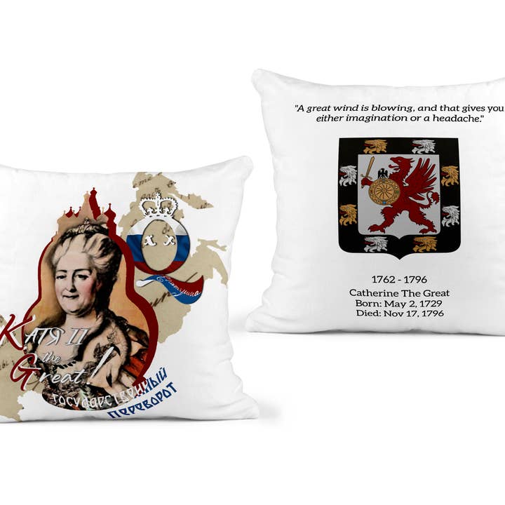 Dead Queens Style - Wholesale Throw pillow cover - Catherine The Great Pillow Cover5