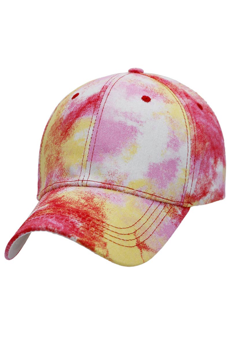 Cap Zone – Engroshandel Baseballkasket - Dame – Pastel spraymaling Tie Dye Confetti Baseballkasket9